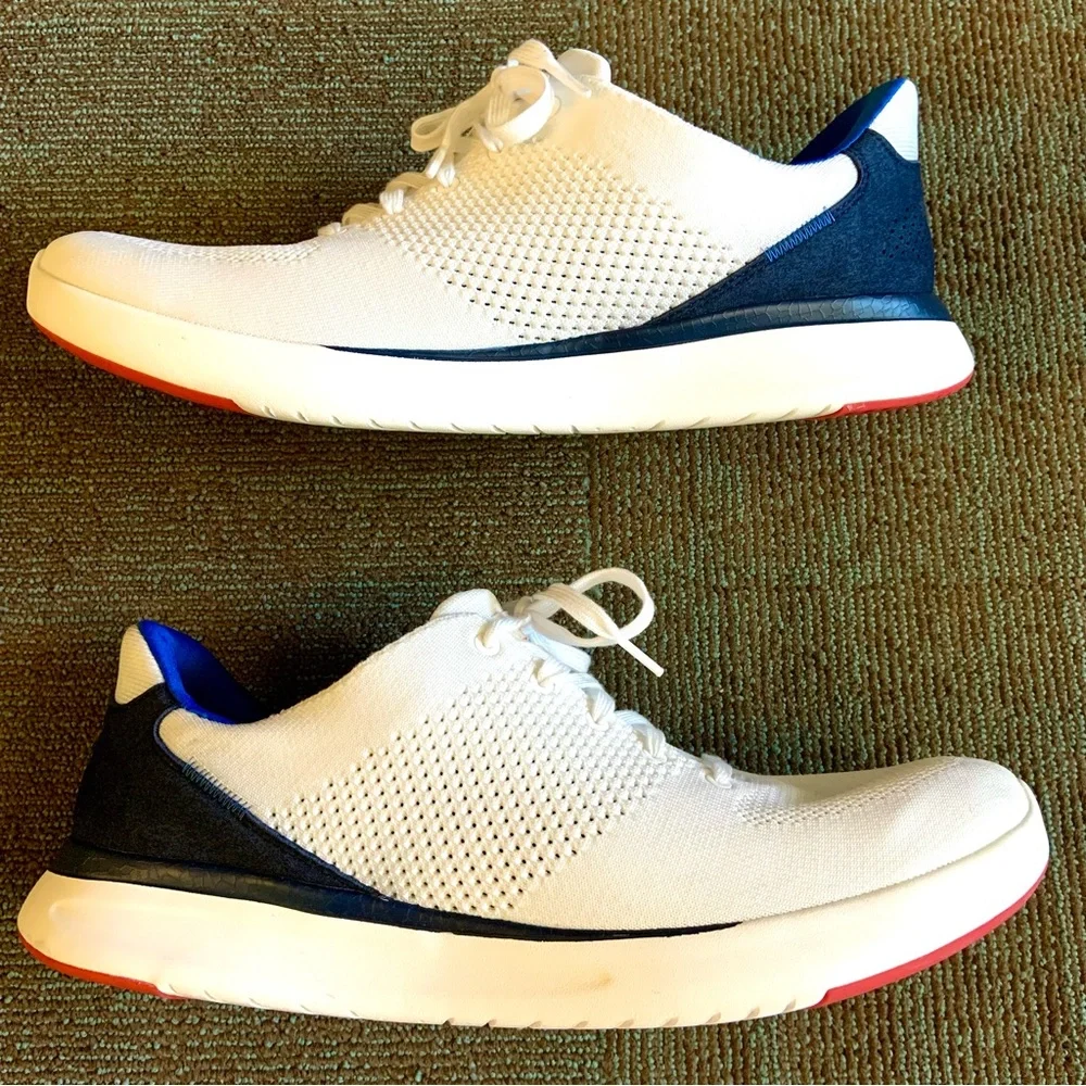 Kizik Men's White Navy Lima Casual Slip On Sneakers, size 15 WIDE 2E Wms 16.5 EE - Picture 4 of 11